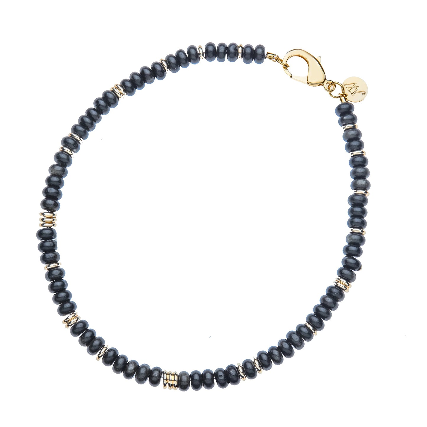JW GUMDROP BEADED NECKLACE IN OBSIDIAN