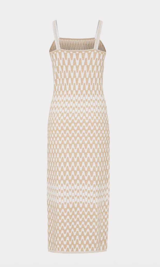 GRADIENT ZIG ZAG TANK MIDI DRESS