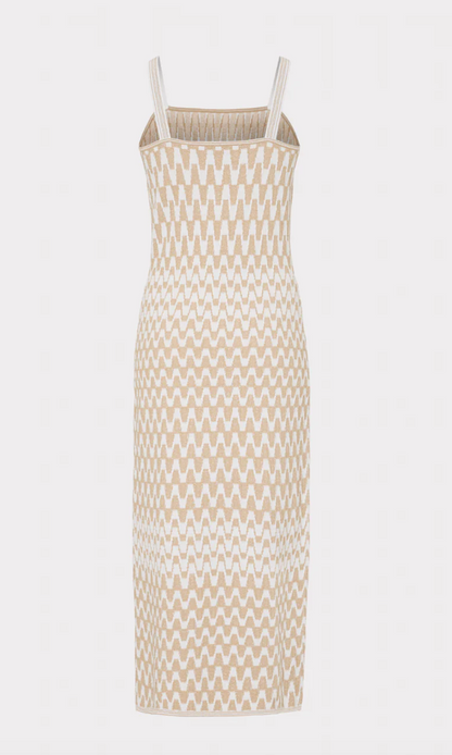 GRADIENT ZIG ZAG TANK MIDI DRESS