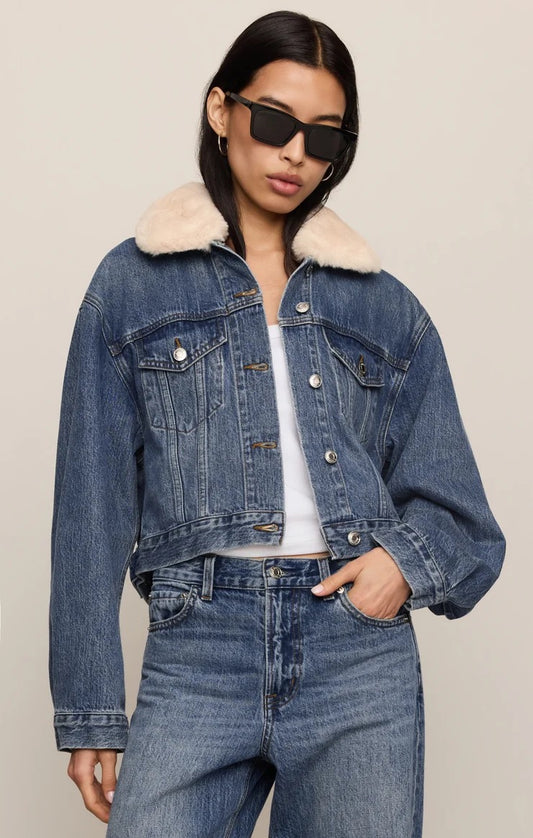 THE DAILY DENIM FUR JACKET