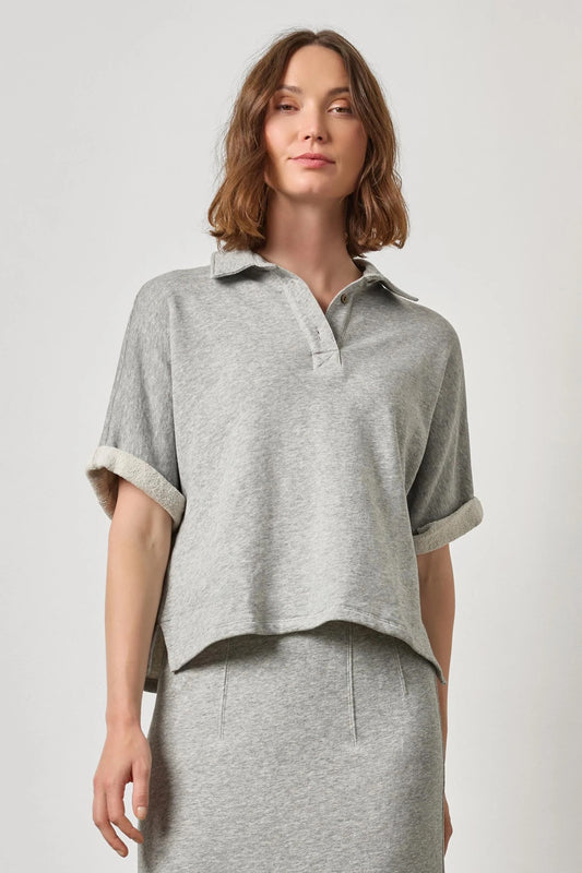 OVERSIZED TERRY POLO
