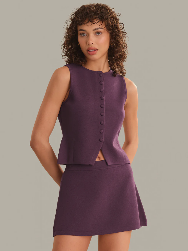 NICOLETTE FITTED BUTTON FRONT VEST