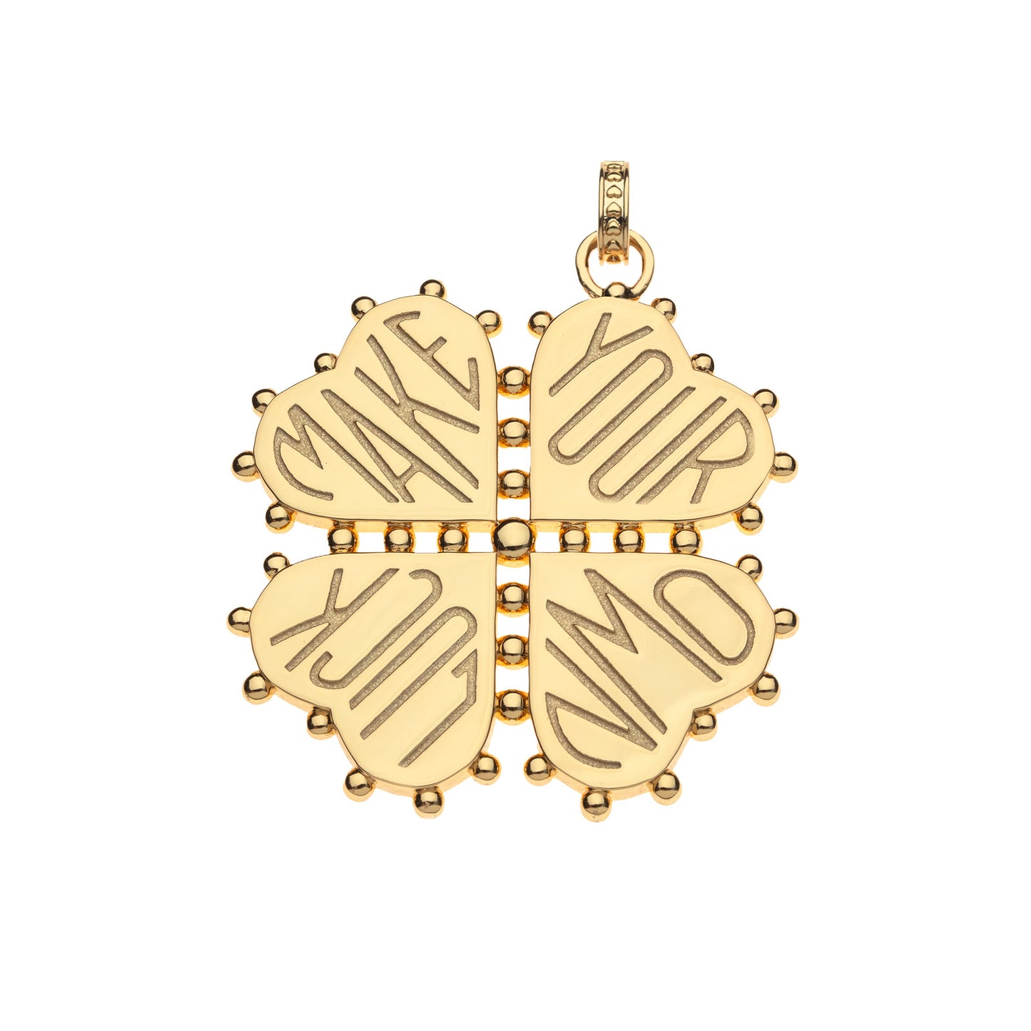 JW LUCKY HALF OF MY HEART PENDANT 16-18" CLASSIC ROLO