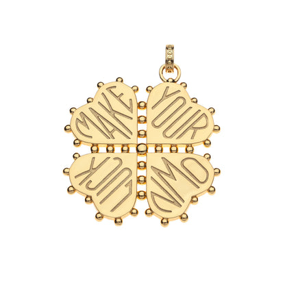 JW LUCKY HALF OF MY HEART PENDANT 16-18" CLASSIC ROLO