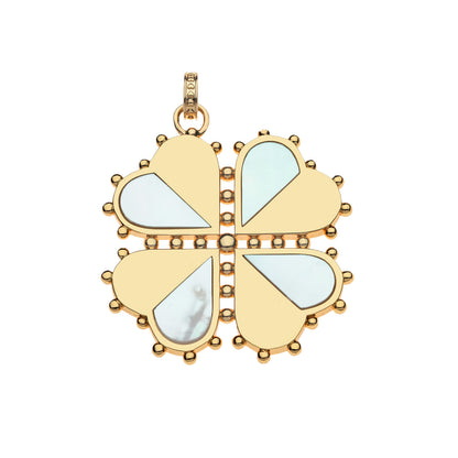 JW LUCKY HALF OF MY HEART PENDANT 16-18" CLASSIC ROLO