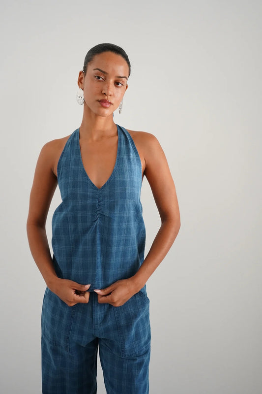 CORA PLAID HALTER
