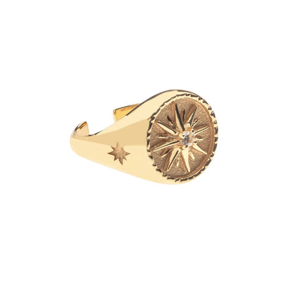 JW FOREVER SUNDIAL SIGNET RING