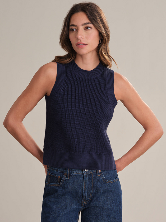 DEMI HIGH CREW NECK TANK