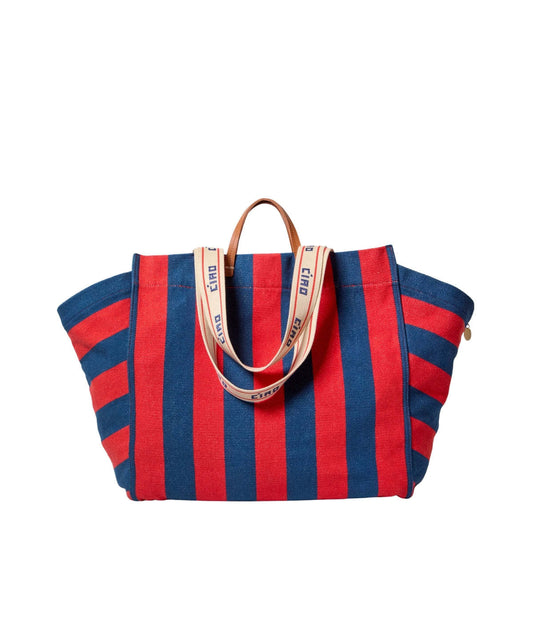 BEACH TOTE - CANVAS STRIPE