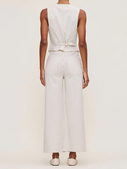 HEPBURN WIDE LEG IN SEASHELL STRIPE