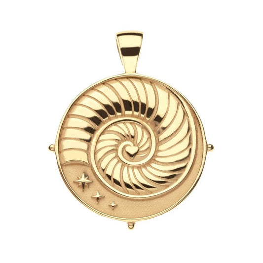 JW ORIGINAL PENDANT COIN W/ROLO CHAIN - INSPIRATION - GOLD