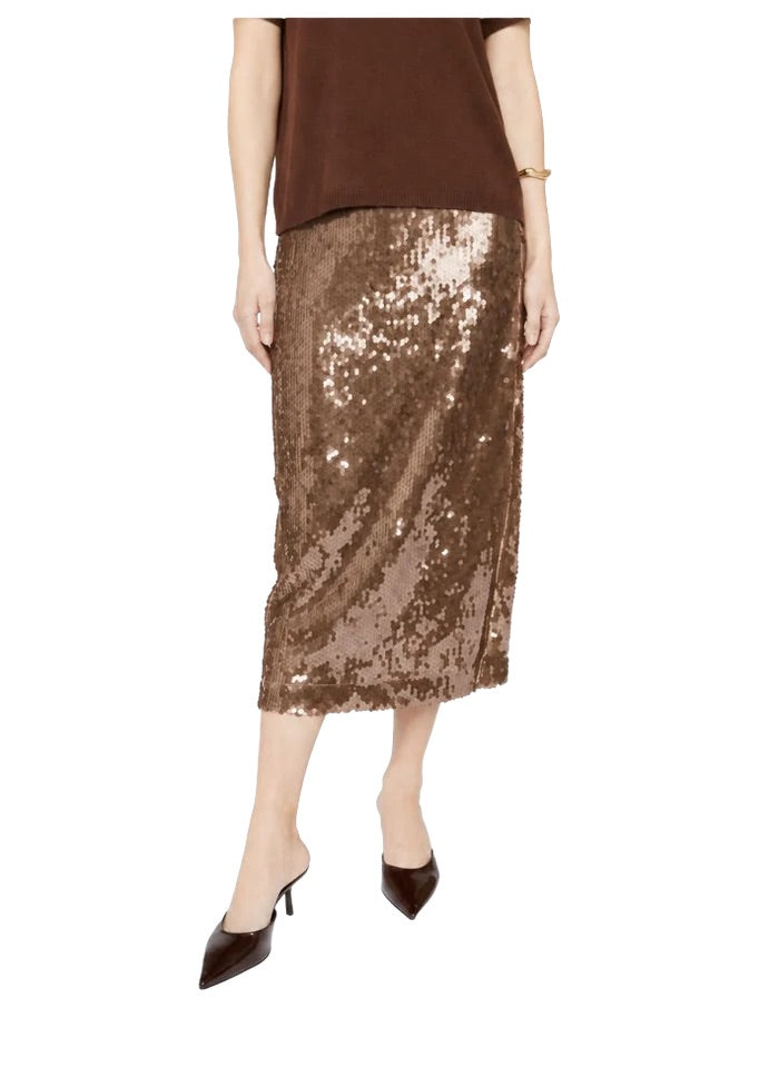 SEQUIN TAWNY SKIRT