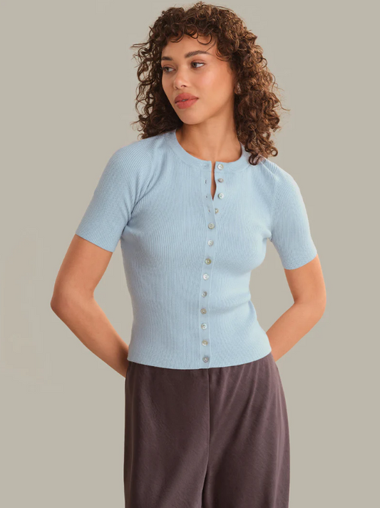 GEORGIE ELBOW SLEEVE BUTTO DOWN CARDI