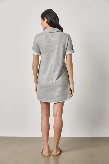 RAW HEM TERRY DRESS