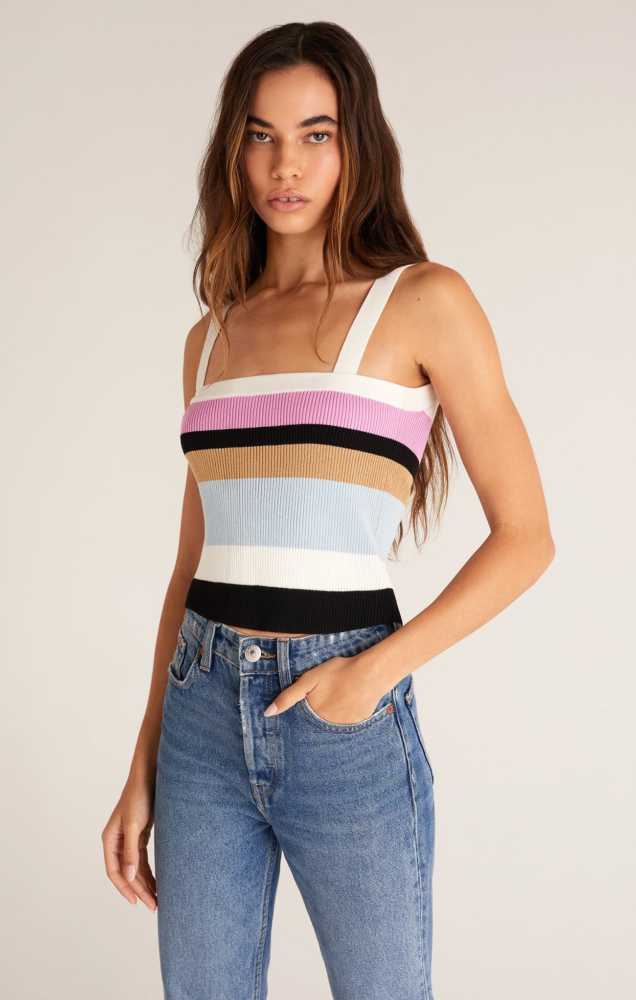 STELLA STRIPE SWEATER TANK