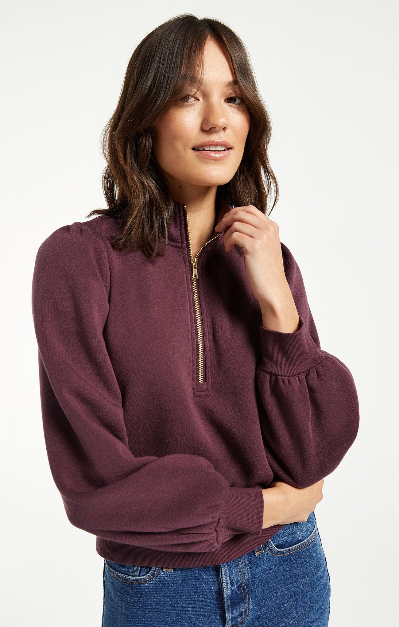 JANDIE HALF ZIP SWEATSHIRT