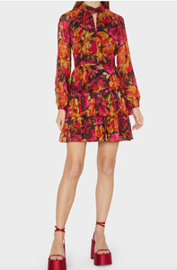 IYLA FALL FOLIAGE PRINT DRESS