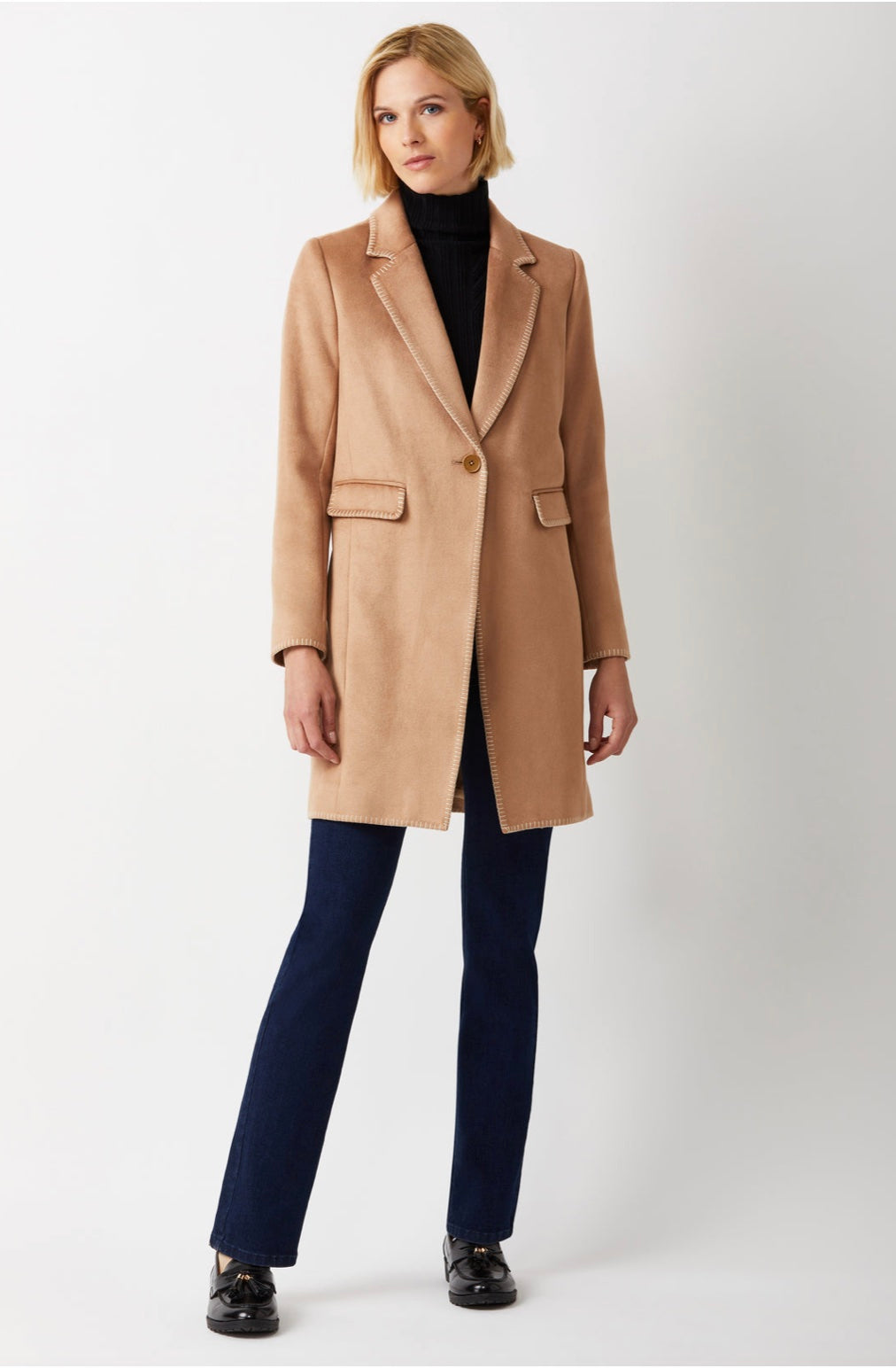 BLANKET STITCH COAT