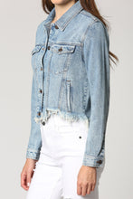 Load image into Gallery viewer, REBEL CROPPED JEAN JACKET
