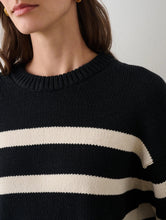 Load image into Gallery viewer, CORE SPUN COTTON STRIPED CREWNECK
