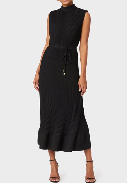 MELINA SOLID PLEAT DRESS